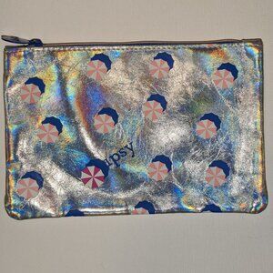 ipsy metallic umbrella-patterned makeup bag